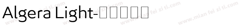 Algera Light字体转换